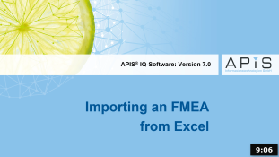 Importing an FMEA from Excel