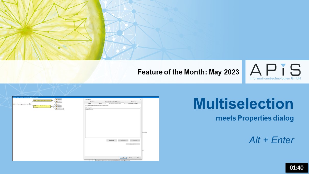 Feature of the Month May 2023 - Multiselection meets Properties-Dialog